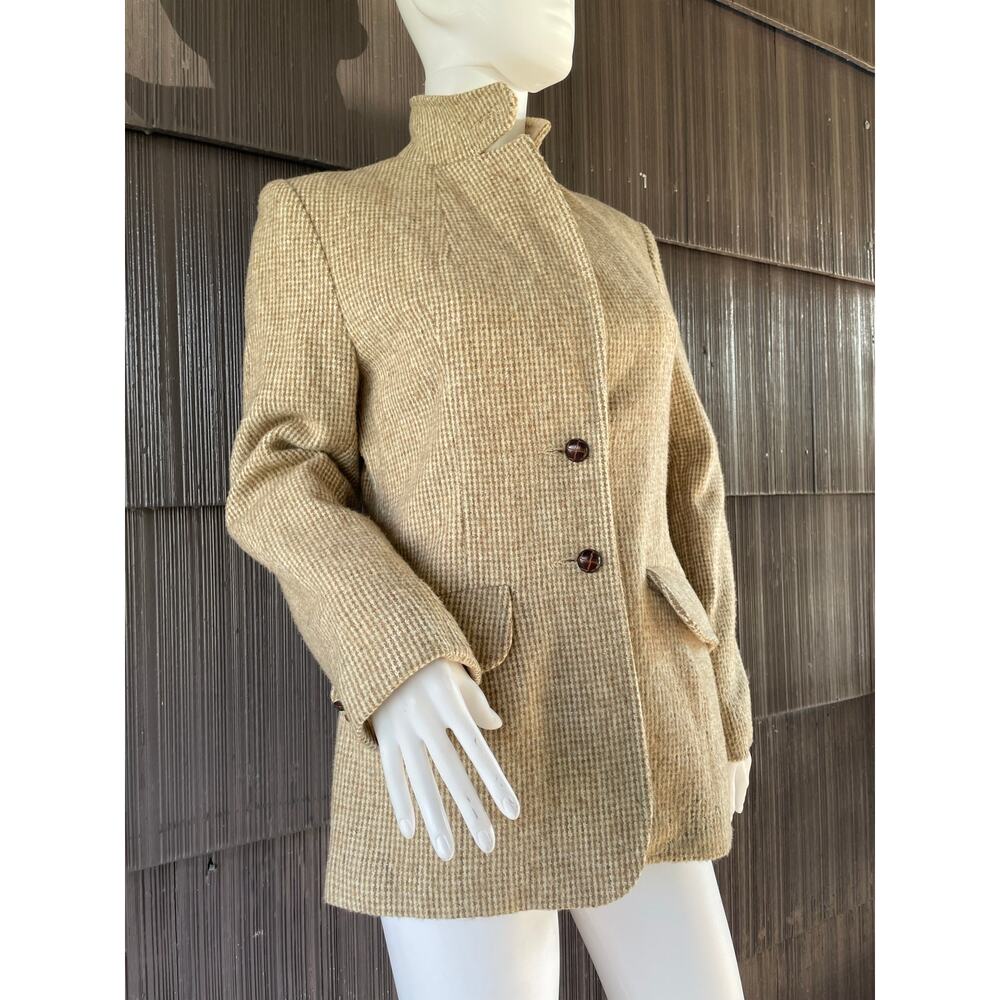 🔥Vintage JP Silver Wool Tweed Multicolor Blazer Jacket Preppy Office Academia